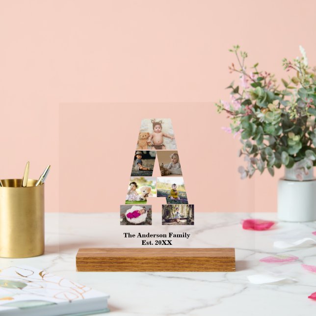 Concevez votre propre lettre Un collage photo (Mariage)