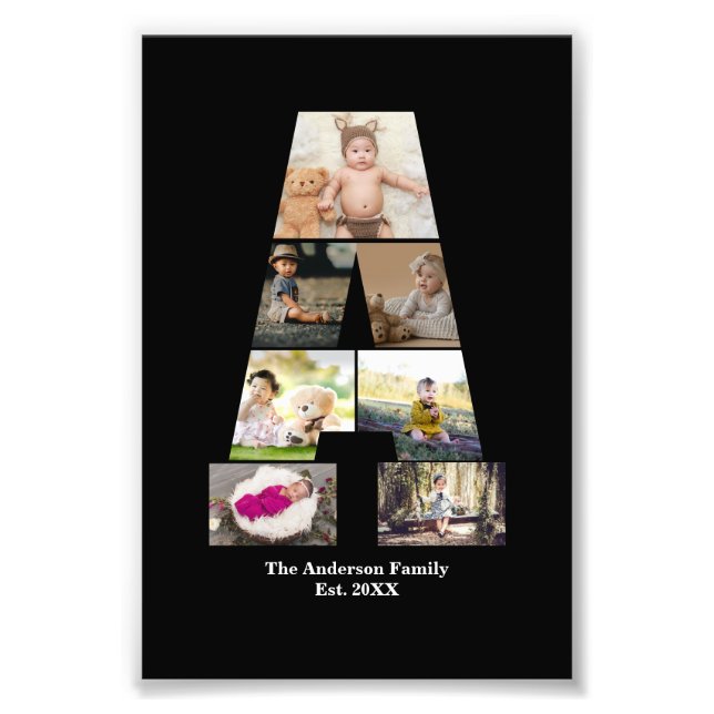 Concevez votre propre lettre Un collage photo (Devant)