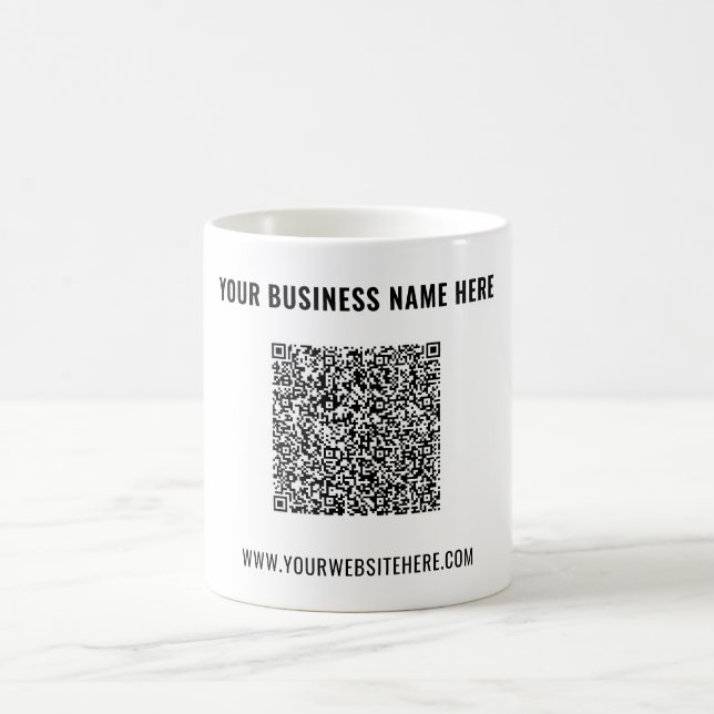 Concevez Votre Propre Mug de Café avec Code QR Tex (Centre)
