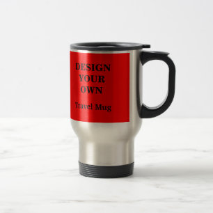 Concevez votre propre Mug de voyage - Rouge et Arg