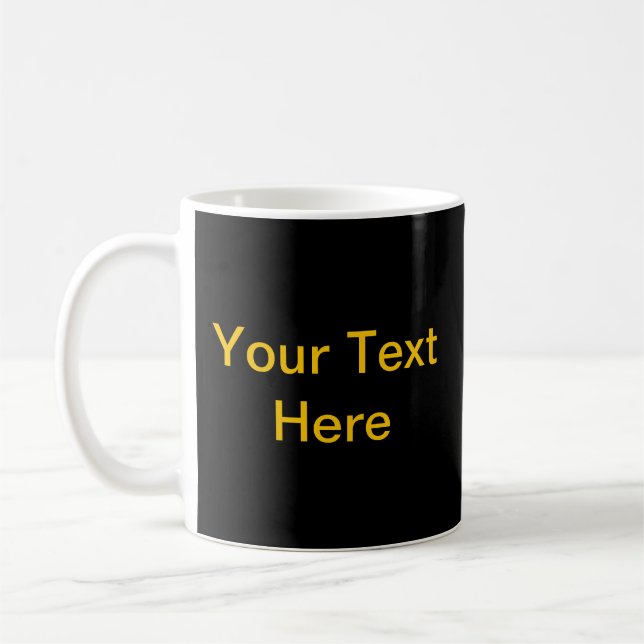 Concevez votre propre tasse - noir et or (Gauche)