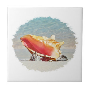 Conch On The Beach Tile