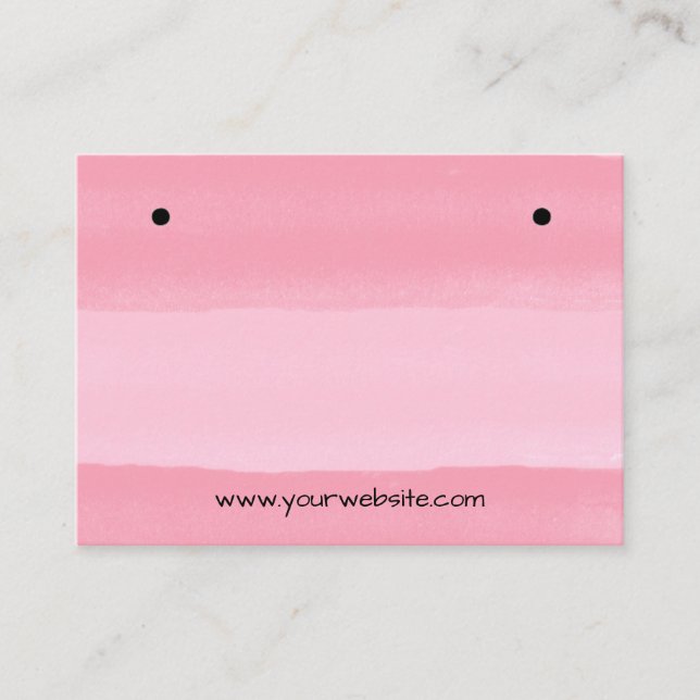 Conch Pink Stripes Earrings Display Card (Front)