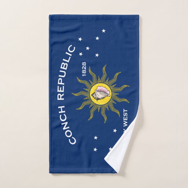 Conch Republic Flag Key West Florida Hand Towel (Hand Towel)