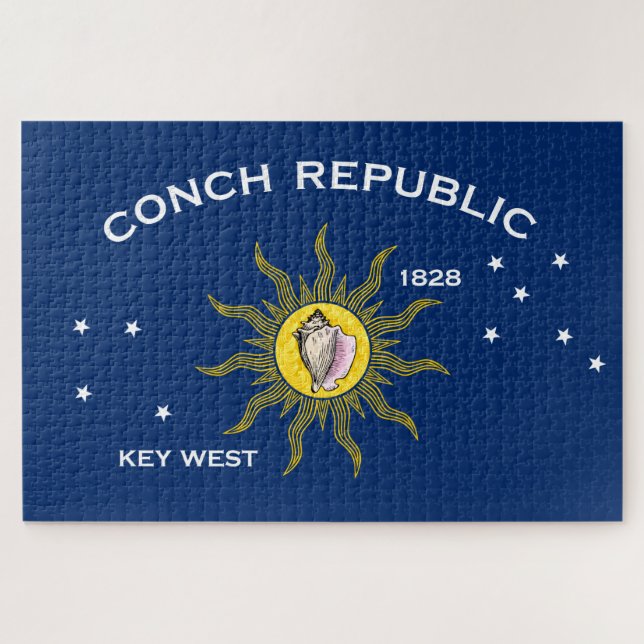 Conch Republic Flag Key West Florida Jigsaw Puzzle (Horizontal)