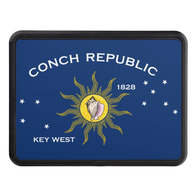 Conch Republic flag Trailer Hitch Cover (Front)