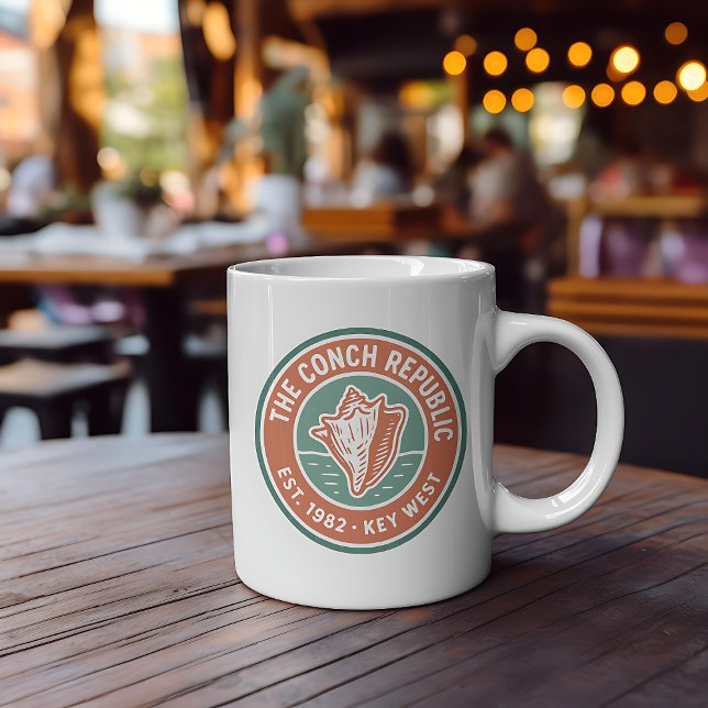 Conch Republic Vintage Island Badge Coffee Mug (Creator Uploaded)
