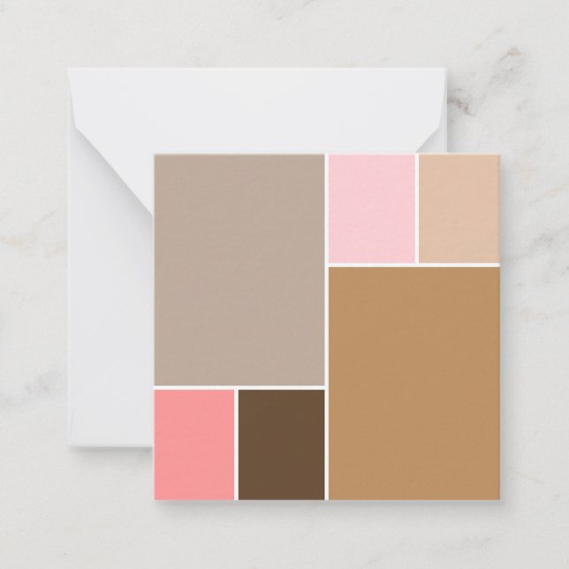 Conch Seashell Colour Blocks Card (Front)