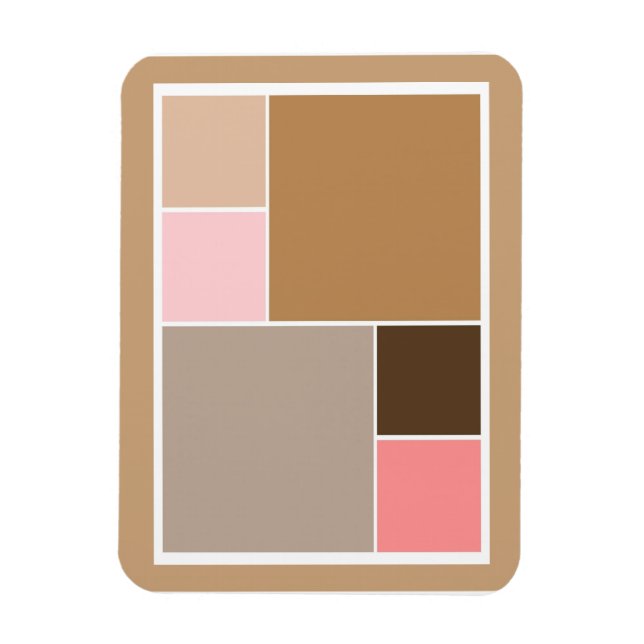 Conch Seashell Colour Blocks Magnet (Vertical)