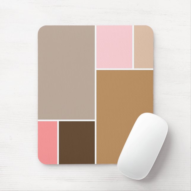 Conch Seashell Colour Blocks Mouse Pad (With Mouse)