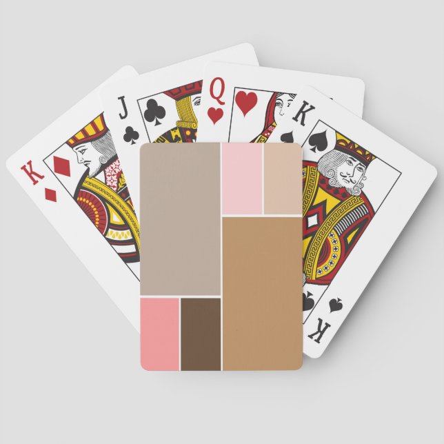 Conch Seashell Colour Blocks Playing Cards (Back)