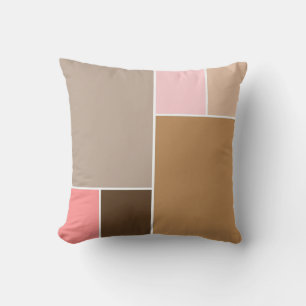 Conch Seashell Colour Blocks Throw Pillow