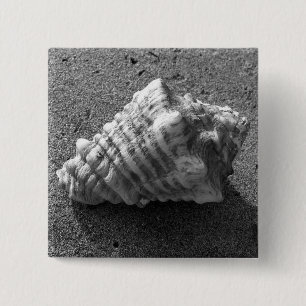 Conch Seashell Sand Beach Button Pin