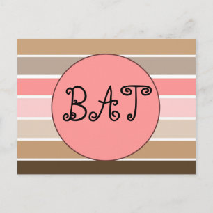 Conch Seashell Stripes Postcard