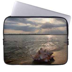 Conch Shell At Beach   St. Augustine, Fl Laptop Sleeve