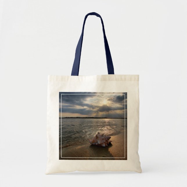 Conch Shell At Beach | St. Augustine, Fl Tote Bag (Front)