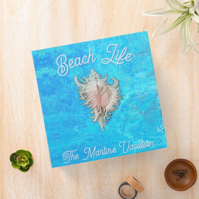 Conch Shell "Beach Life" Binder (In Situ)
