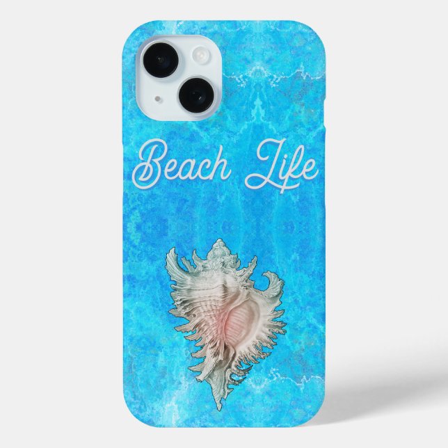 Conch Shell "Beach Life" Case-Mate iPhone Case (Back)
