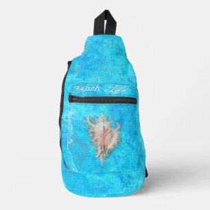 Conch Shell "Beach Life"  Sling Bag