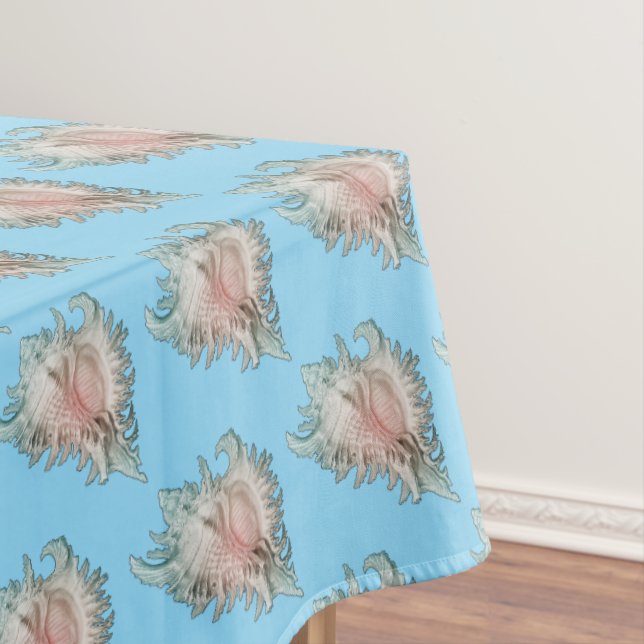 Conch Shell "Beach Life" Tablecloth (In Situ)
