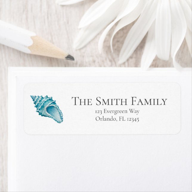Conch Shell Ocean Painting Art Address (Insitu)
