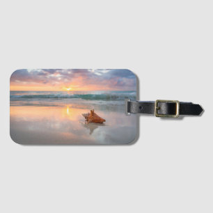 Conch Shell on the Beach   Jamaica Luggage Tag