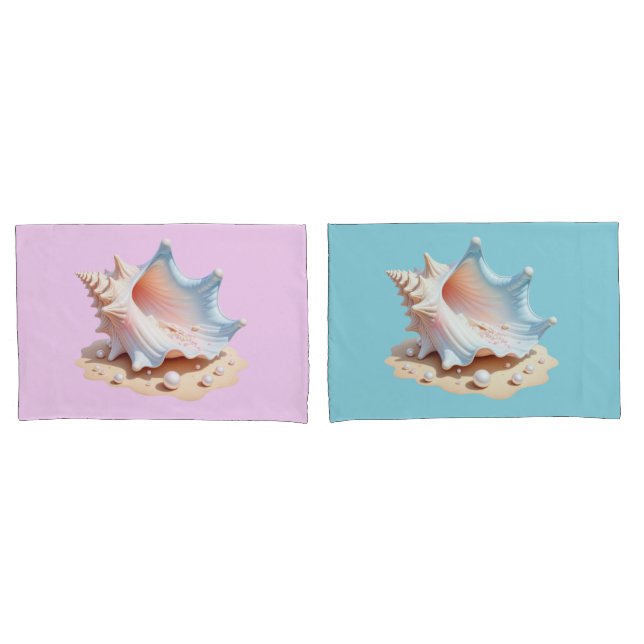 conch shell pillowcase (Front-Set)