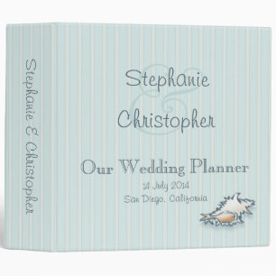 Conch Shell Wedding Planner Binder (2")