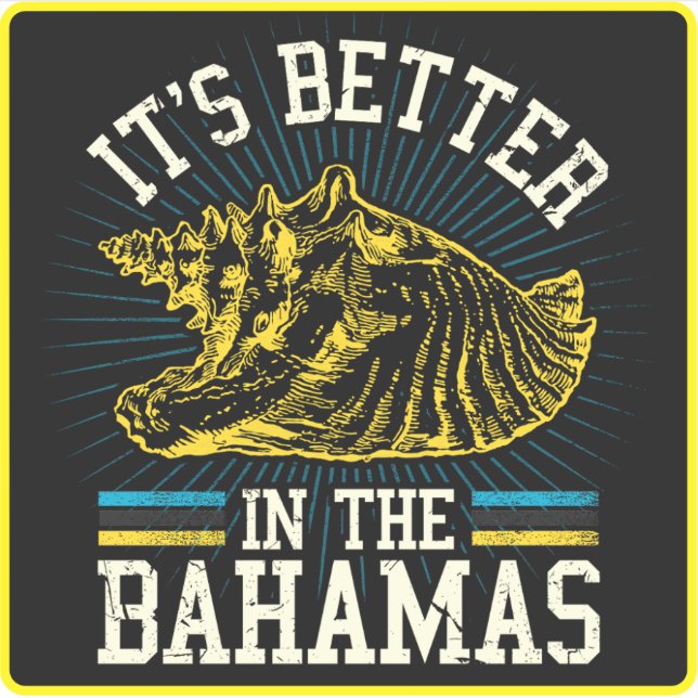 Conch Vacances Bahamas Sticker Cruise Bahamian (Devant)