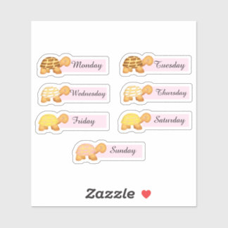 Concha Bread Days Of The Week Turtles