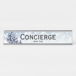 Concierge Christmas Edition Desk Name Plate