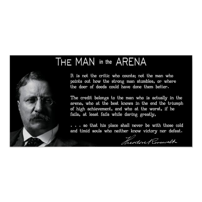 Concise MAN in the ARENA Speech 1910 Poster (Front)