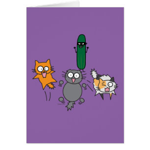 Concombre effrayant les chats - chat contre
