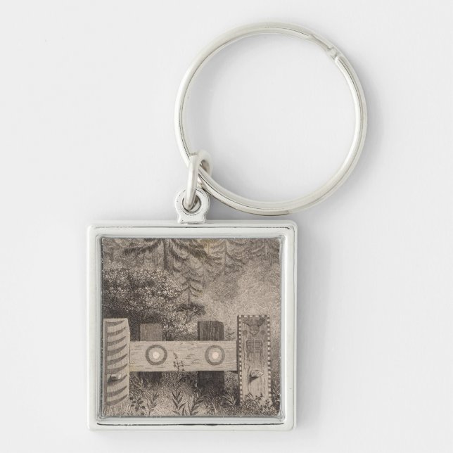 Concomely's Tomb, Astoria, Oregon Keychain (Front)