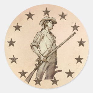 Concord Minuteman Classic Round Sticker