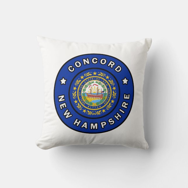 Concord New Hampshire Throw Pillow (Front)