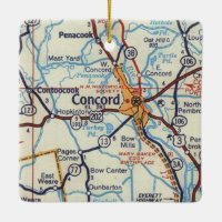 Concord NH Vintage Map