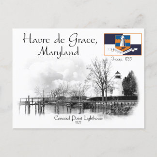 CONCORD POINT LIGHTHOUSE - MARYLAND  - POSTCARD