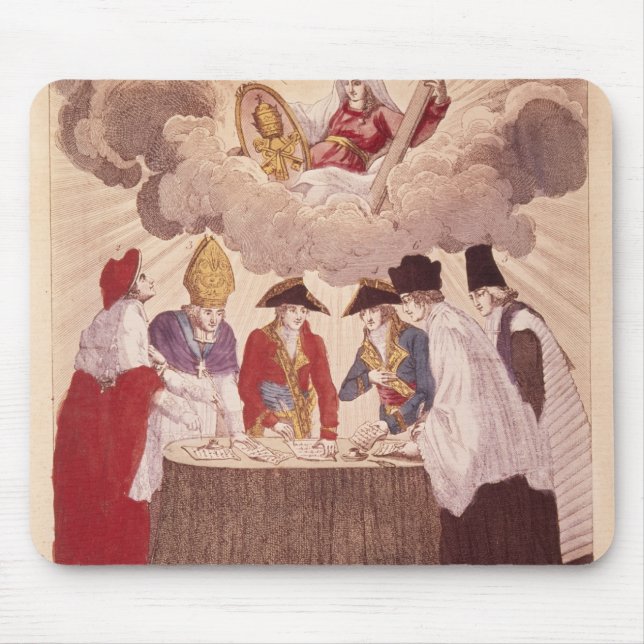 Concordat between Napoleon and Pope Pius VII Mouse Pad (Front)