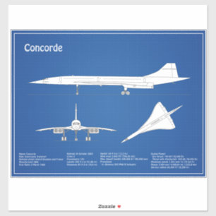 Concorde - Airplane Blueprint Drawing Plans ABD