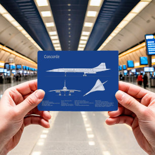 Concorde - Airplane Blueprint Drawing Plans ABD Postcard
