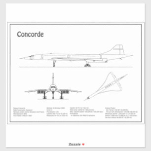 Concorde - Airplane Blueprint Drawing Plans BD