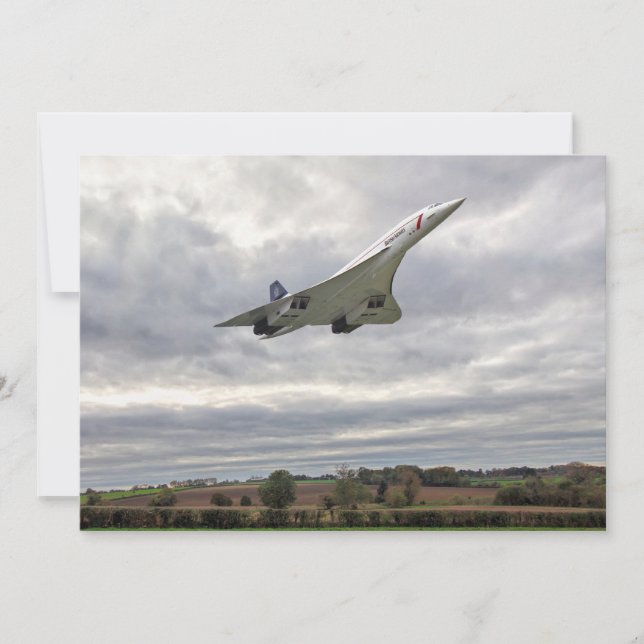 Concorde - Carte d'invitation à course haute vites (Devant)