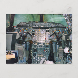 Concorde Cockpit Postcard