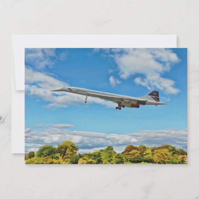 Concorde on Finals Carte d'invitation (Devant)