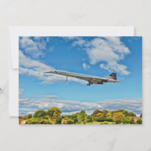 Concorde on Finals - Flat Card