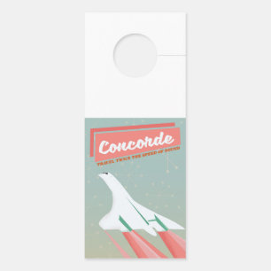 Concorde vintage travel poster door hanger