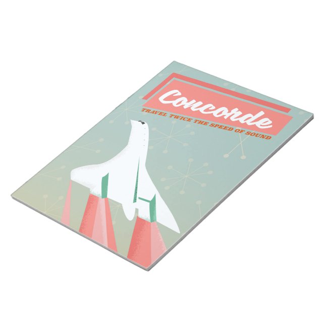 Concorde vintage travel poster notepad (Angled)