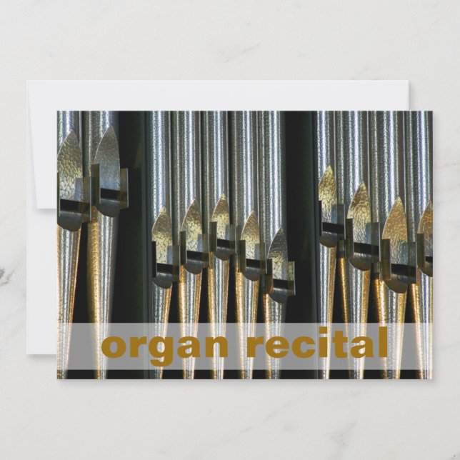 Concours d'orgue invitation - tuyaux métalliques (Devant)