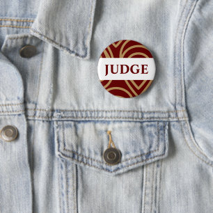 Concours Juge Modern Red Gold Badge